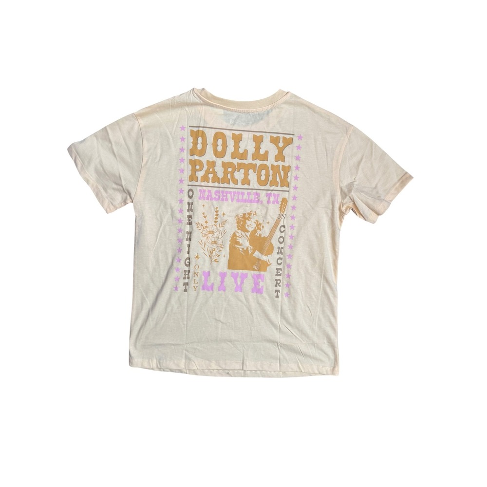 Dolly Parton Girls Yellow Graphic T-Shirt Nashville Concert Large 10/12 NEW NWT